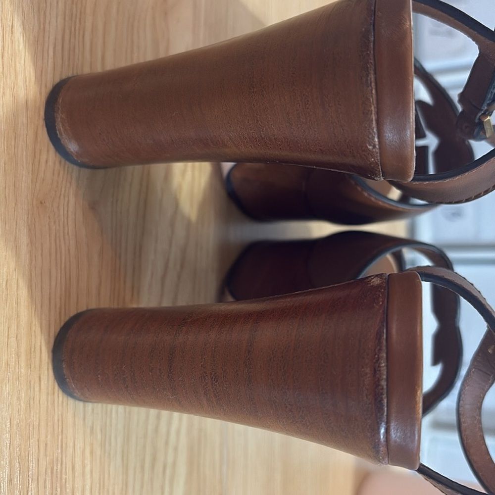 Gucci/Dust Bag Interlocking G Cutout Platform Sandal 38.5/8 $1100 - Picture 9 of 14